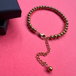 New Elegant 18K Gold Plated Dainty 33 Bead Tasbih Bracelet by Safar London