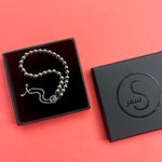 Load image into Gallery viewer, NEW Silver Stainless Steel 33 Bead Tasbih Bracelet by Safar London
