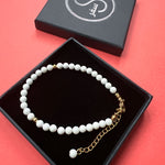 Load image into Gallery viewer, New Small Lightweight White Pine stone and gold 33 Bead Tasbih Bracelet by Safar London
