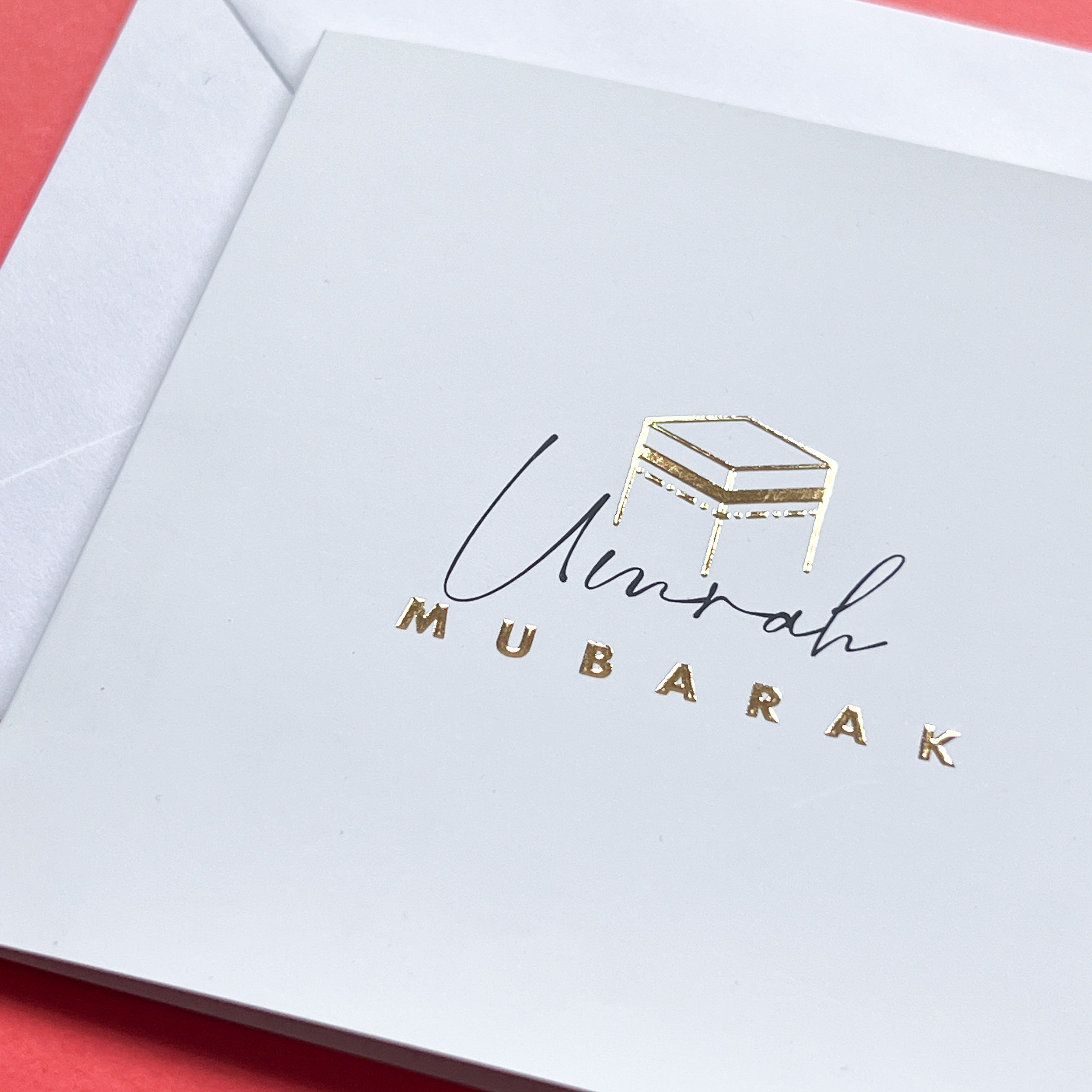 Umrah Mubarak Gold Foil Greeting Cards by Safar London